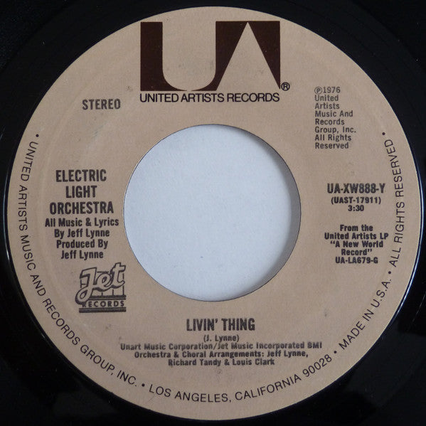 Electric Light Orchestra : Livin' Thing (7", Single, Styrene, Ter)