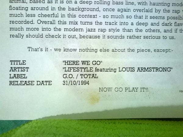 Lifestyle (2) Featuring Louis Armstrong : Here We Go (12", Promo, W/Lbl)