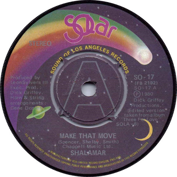 Shalamar : Make That Move (7", Single, 'A')