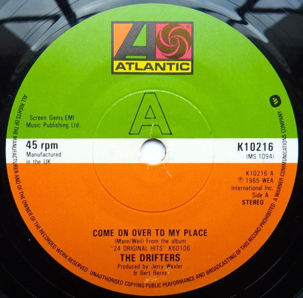 The Drifters : Come On Over To My Place (7", Sol)