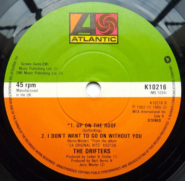 The Drifters : Come On Over To My Place (7", Sol)