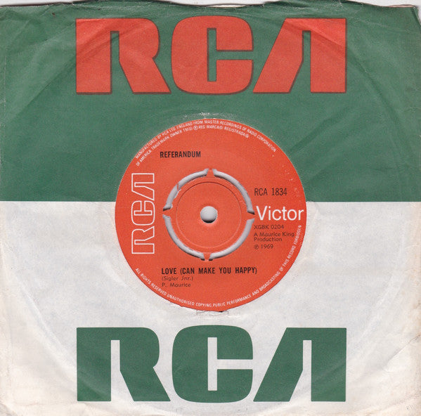 Referandum : Love (Can Make You Happy) / Valley Of Love (7", Single)