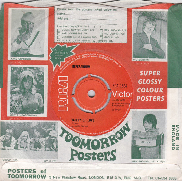 Referandum : Love (Can Make You Happy) / Valley Of Love (7", Single)
