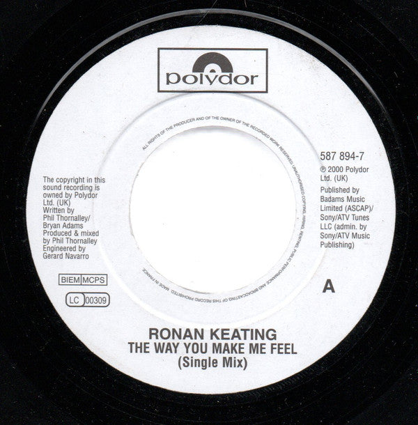 Ronan Keating : The Way You Make Me Feel (7", Jukebox)