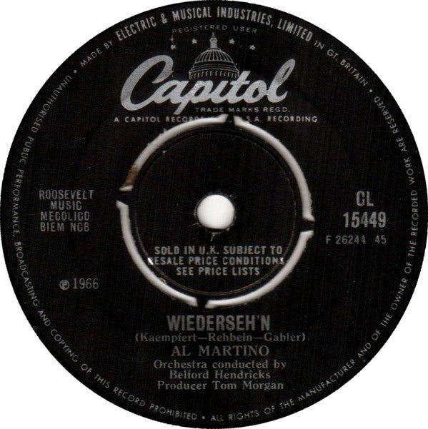 Al Martino : Wiederseh'n (7", Single, Mono, 4-p)