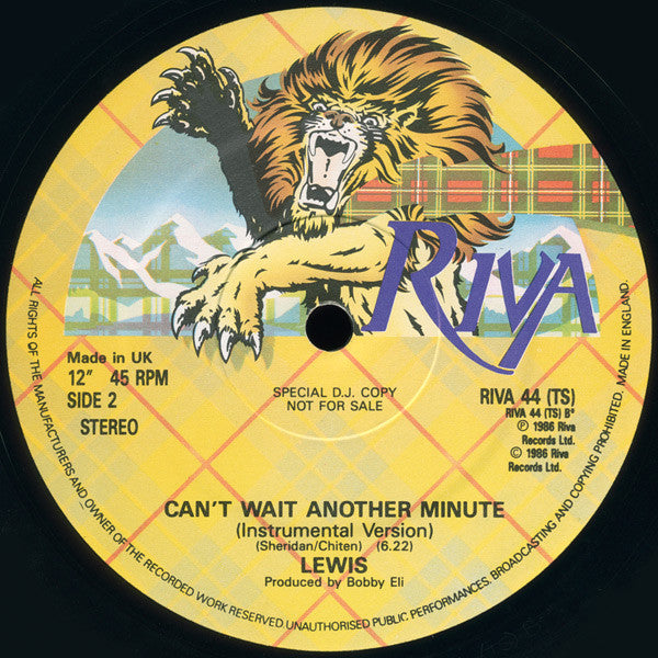 Lewis Sisters : Can't Wait Another Minute (12", Single, Promo, S/Edition)