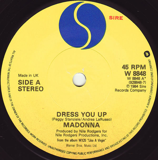Madonna : Dress You Up (7", Single)