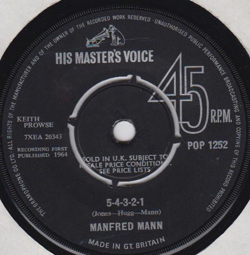 Manfred Mann : 5-4-3-2-1 / Without You (7", Single)