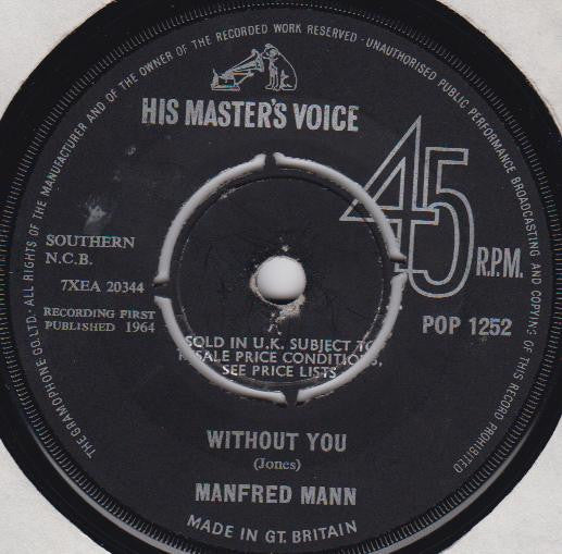 Manfred Mann : 5-4-3-2-1 / Without You (7", Single)