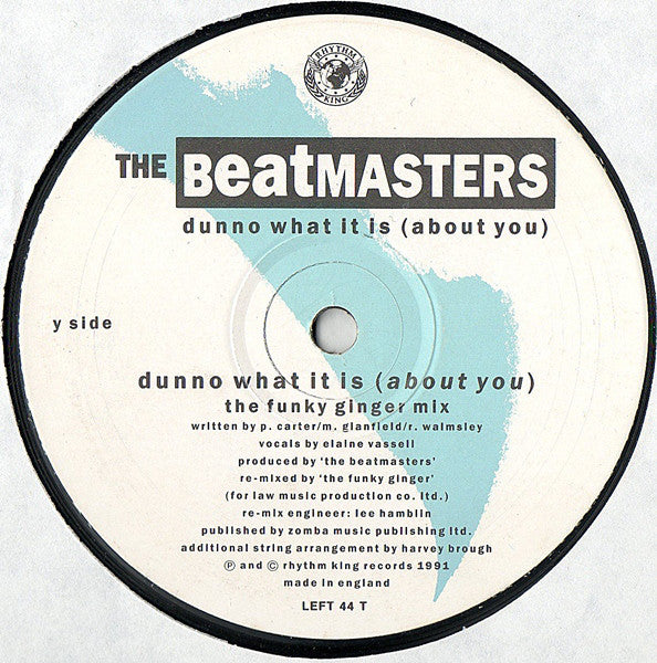 The Beatmasters : Dunno What It Is (About You) (12", Single)