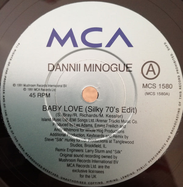 Dannii Minogue : Baby Love (7", Single, Pap)