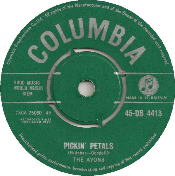 The Avons : Pickin' Petals (7", Single, Mono)