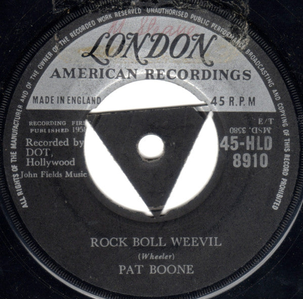 Pat Boone : Rock Boll Weevil (7", Tri)