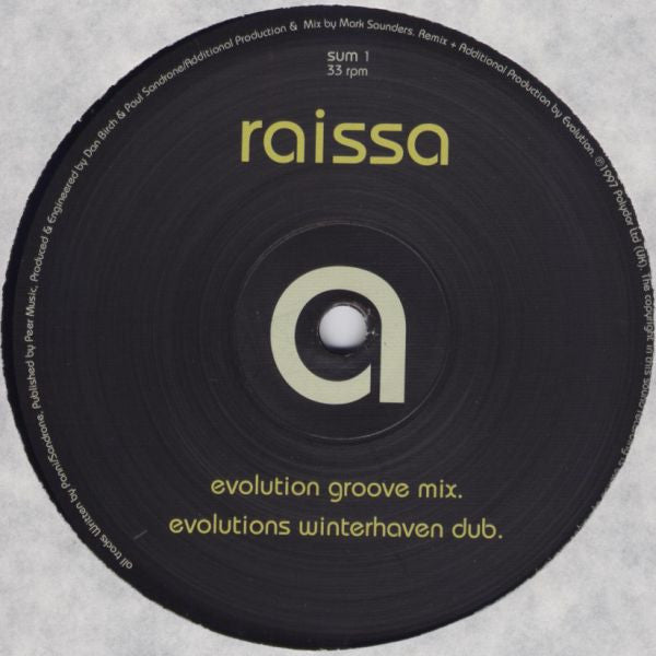 Raissa : Your Summertime (12", Promo)