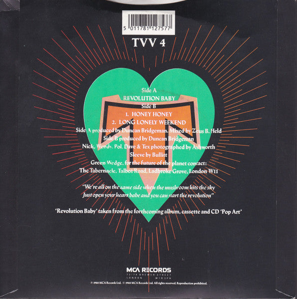 Transvision Vamp : Revolution Baby (7", Single, Pap)