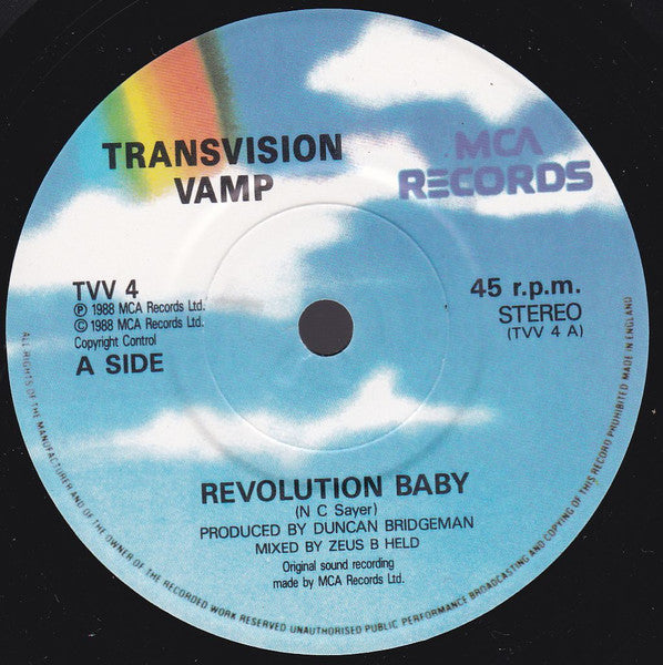 Transvision Vamp : Revolution Baby (7", Single, Pap)