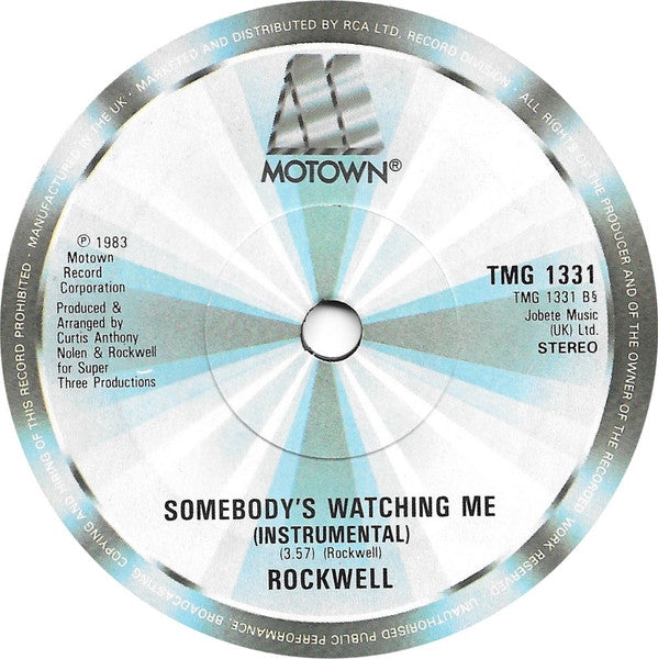 Rockwell : Somebody's Watching Me (7", Single, Sol)