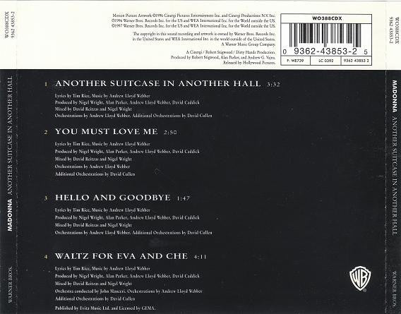 Madonna : Another Suitcase In Another Hall (CD, Single, Ltd)