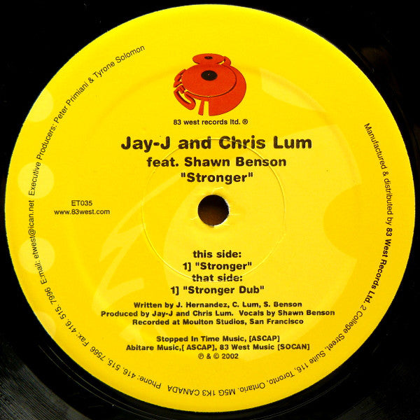 Jay-J & Chris Lum Feat. Shawn Benson : Stronger (12")