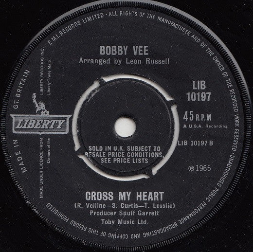 Bobby Vee : Keep On Trying  (7", Single, Mono)
