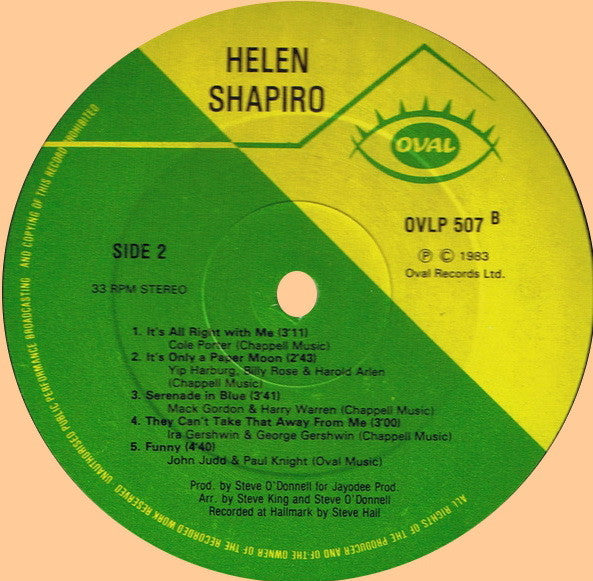 Helen Shapiro : Straighten Up And Fly Right (LP, Album)