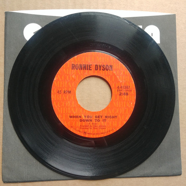 Ronnie Dyson : When You Get Right Down To It (7", Single)