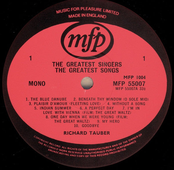 Richard Tauber, Paul Robeson, John McCormack (2), Peter Dawson : The Greatest Singers The Greatest Songs (2xLP, Comp)