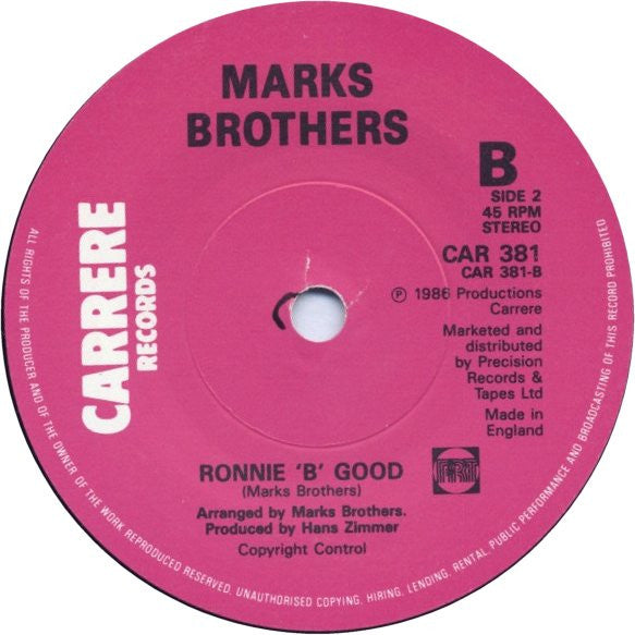 Marks Brothers : Joe Joe's Bar (7")