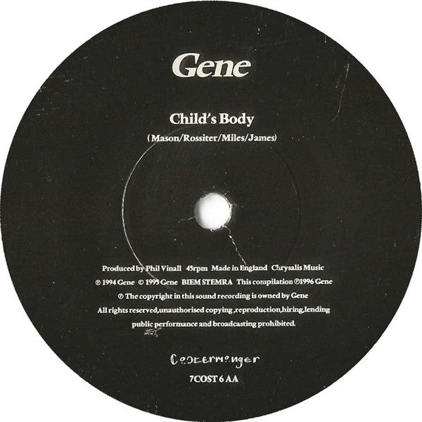 Gene : For The Dead / Child's Body (7", Single)