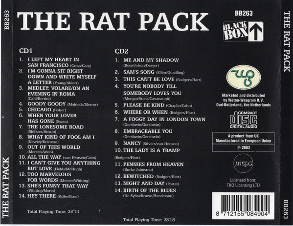 The Rat Pack : The Lady Is A Tramp (2xCD, Comp + Box)