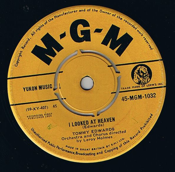 Tommy Edwards : I Looked At Heaven / I've Been There (7", Single)