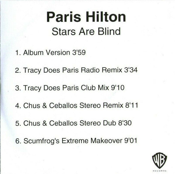 Paris Hilton : Stars Are Blind (CDr, Promo)