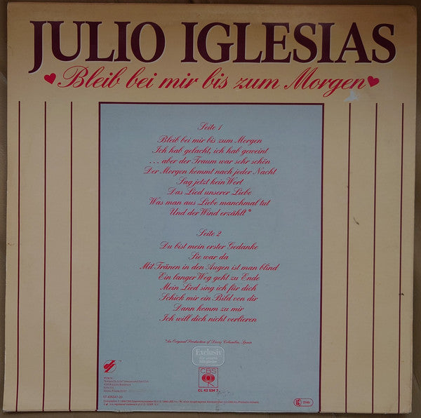 Julio Iglesias : Bleib bei mir bis zum Morgen (LP, Comp)