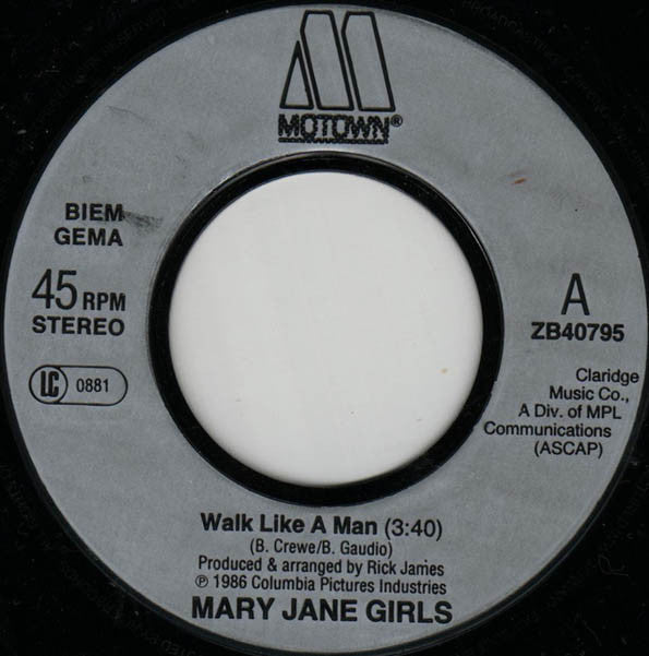 Mary Jane Girls : Walk Like A Man (7", Single)