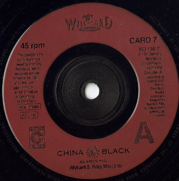 China Black : Searching (7", Single)