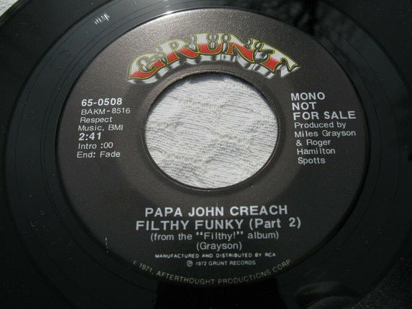Papa John Creach : Filthy Funky (7", Single, Mono, Promo)
