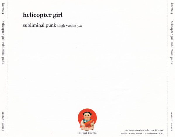 Helicopter Girl : Subliminal Punk (CD, Single, Promo)
