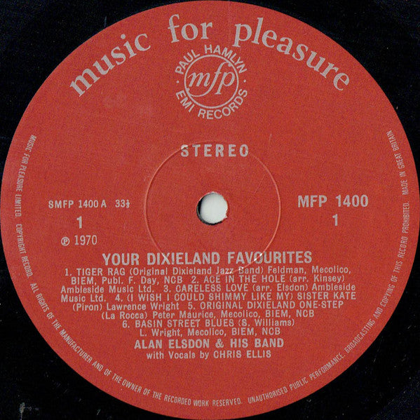 Alan Elsdon & His Jazz Band : Your Dixieland Favourites (LP, Album)