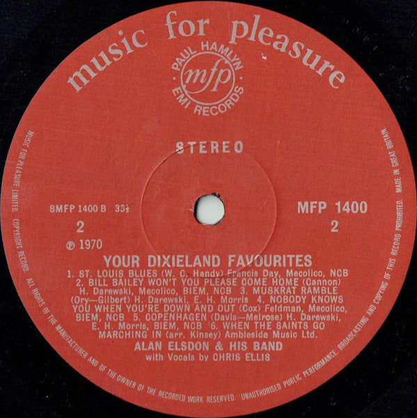 Alan Elsdon & His Jazz Band : Your Dixieland Favourites (LP, Album)