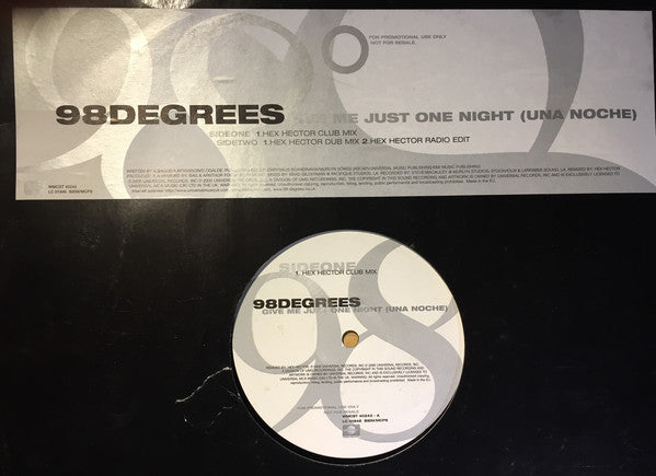 98 Degrees : Give Me Just One Night (Una Noche) (12", Promo)