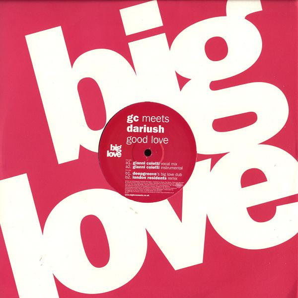Gianni Coletti Meets Dariush : Good Love (12")