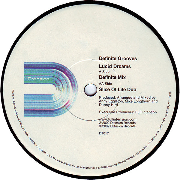 Definite Grooves : Lucid Dreams (12")