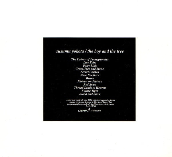Susumu Yokota : The Boy And The Tree (CD, Album)