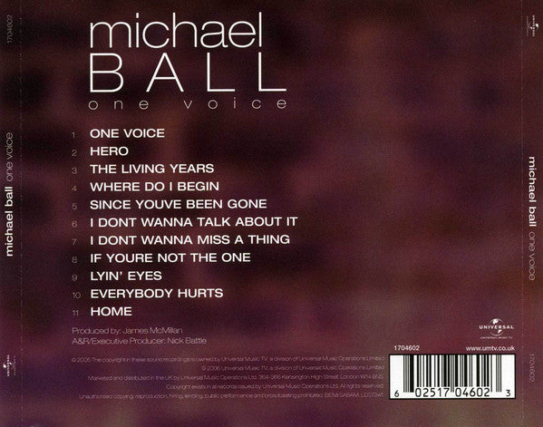 Michael Ball : One Voice (CD, Album)