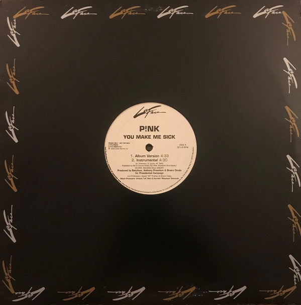 P!NK : You Make Me Sick (12", Promo)