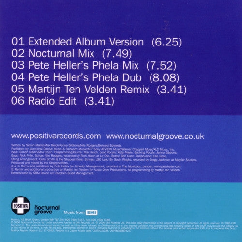 Shapeshifters & Chic : Sensitivity (CD, Single, Promo)