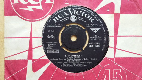 The Monkees : D. W. Washburn / It's Nice To Be With You (7")