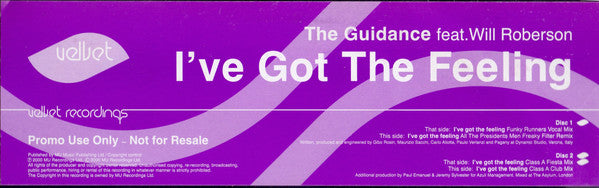 The Guidance feat. Will Roberson : I've Got The Feeling (2x12", Promo)