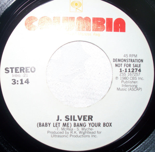 J. Silver : (Baby Let Me) Bang Your Box (7", Promo)