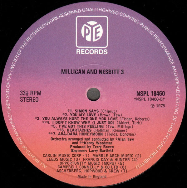 Millican & Nesbitt : III (LP, Album)